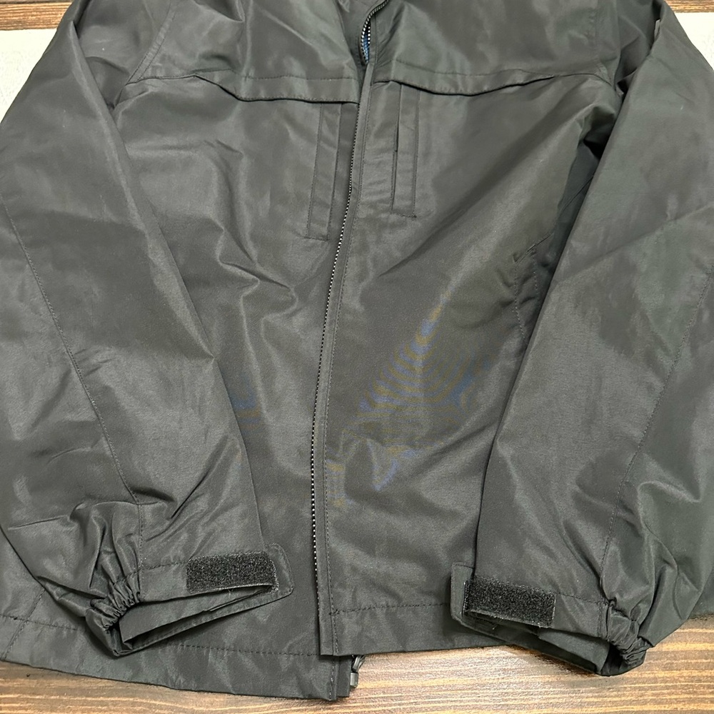 Michael Kors Black Windbreaker Jacket Lightweight Water-Resistant